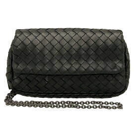 Bottega Veneta Shoulder Bag Black Leather